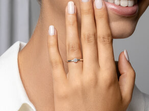 Verlovingsring Eternal in platina 950/- met diamant 0,20ct G/SI