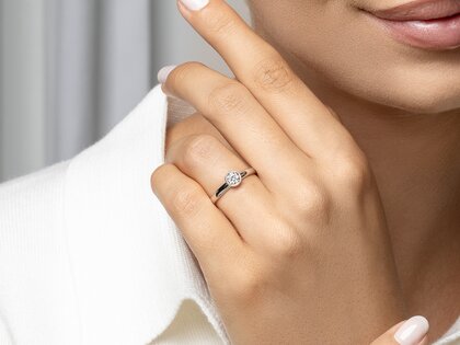 Verlovingsring Eternal in platina 950/- met diamant 0,35ct G/SI