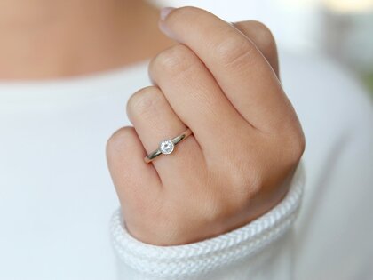 Verlovingsring Eternal in platina 950/- met diamant 0,35ct G/SI