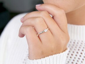 Verlovingsring Eternal in platina 950/- met diamant 0,20ct G/SI