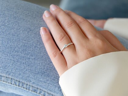 Verlovingsring Eternal in platina 950/- met diamant 0,20ct G/SI
