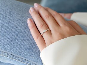 Verlovingsring Eternal in platina 950/- met diamant 0,20ct G/SI