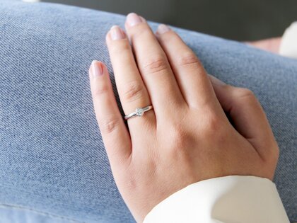 Verlovingsring Eternal in 9K witgoud met diamant 0,25ct H/SI