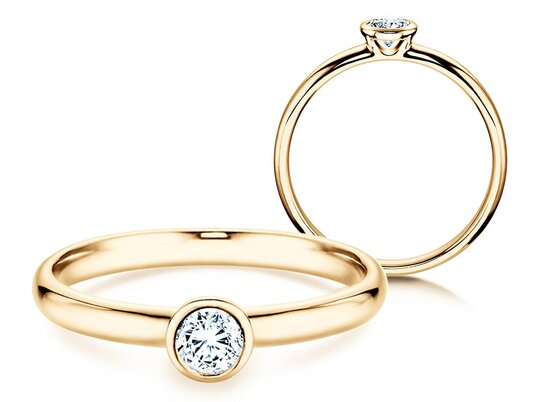 Verlovingsring Eternal in 9K witgoud met diamant 0,25ct H/SI