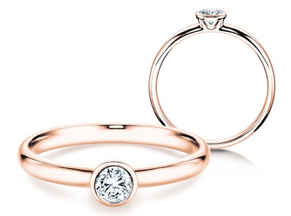 Verlovingsring Eternal in 9K roségoud met diamant 0,25ct H/SI