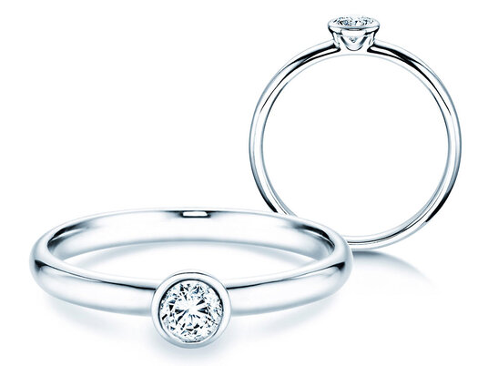 Verlovingsring Eternal in 9K witgoud met diamant 0,25ct H/SI