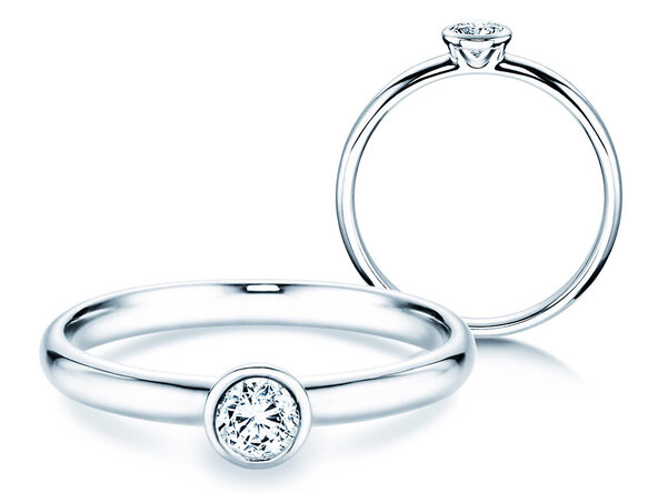 Verlovingsring Eternal in 9K witgoud met diamant 0,25ct H/SI