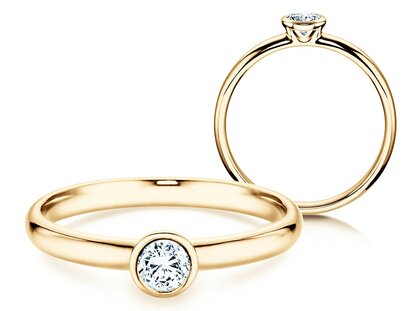 Verlovingsring Eternal in 14K geelgoud met diamant 0,25ct G/SI