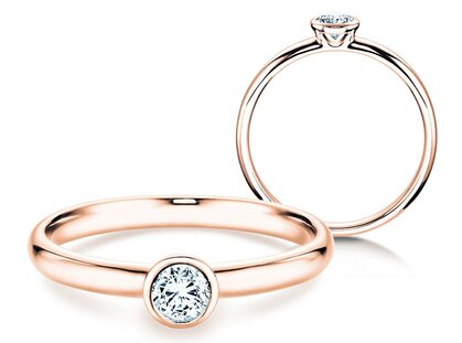 Verlovingsring Eternal in 14K roségoud met diamant 0,25ct G/SI