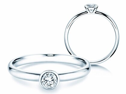 Verlovingsring Eternal in 14K witgoud met diamant 0,25ct G/SI