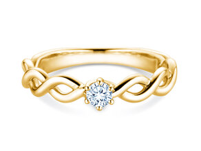 Verlovingsring Evoke in 14K geelgoud met diamant 0,15ct H/SI