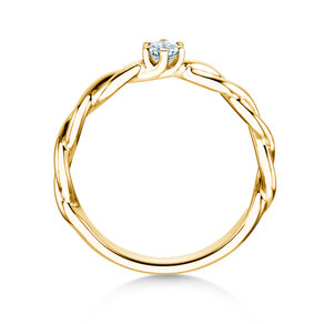 Verlovingsring Evoke in 14K geelgoud met diamant 0,15ct H/SI