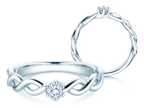Verlovingsring Evoke in zilver 925/- met diamant 0,15ct G/SI