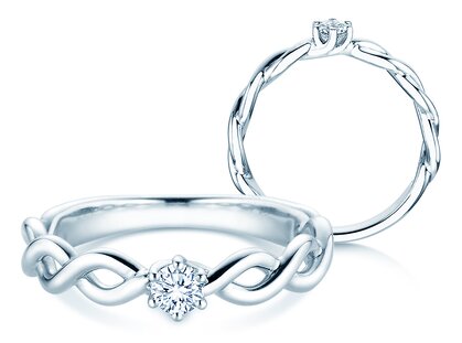 Verlovingsring Evoke in zilver 925/- met diamant 0,15ct G/SI