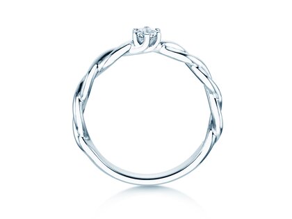 Verlovingsring Evoke in zilver 925/- met diamant 0,15ct H/SI