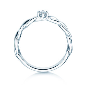 Verlovingsring Evoke in zilver 925/- met diamant 0,15ct H/SI