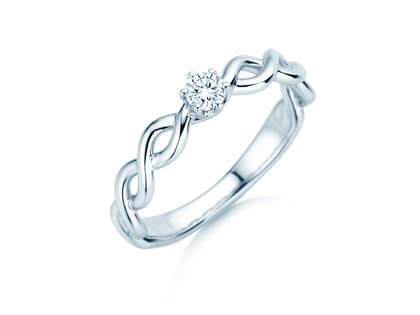 Verlovingsring Evoke in zilver 925/- met diamant 0,15ct H/SI