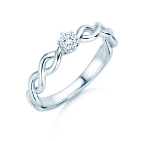 Verlovingsring Evoke in zilver 925/- met diamant 0,15ct H/SI