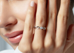 Verlovingsring Evoke in zilver 925/- met diamant 0,15ct H/SI