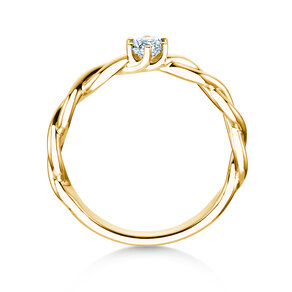 Verlovingsring Evoke in 9K geelgoud met diamant 0,25ct H/SI