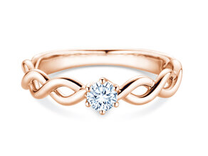 Verlovingsring Evoke in 14K roségoud met diamant 0,25ct H/SI