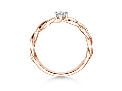 Verlovingsring Evoke in 14K roségoud met diamant 0,25ct H/SI