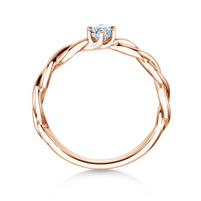 Verlovingsring Evoke in 14K roségoud met diamant 0,25ct H/SI