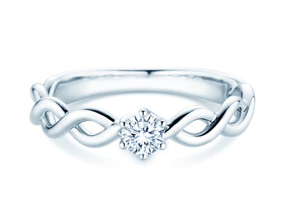 Verlovingsring Evoke in platina 950/- met diamant 0,25ct H/SI