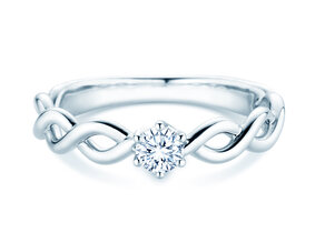 Verlovingsring Evoke in platina 950/- met diamant 0,25ct H/SI