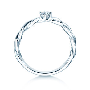 Verlovingsring Evoke in platina 950/- met diamant 0,25ct H/SI