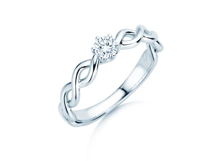 Verlovingsring Evoke in platina 950/- met diamant 0,25ct H/SI