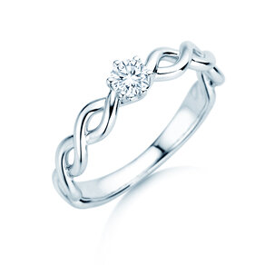 Verlovingsring Evoke in platina 950/- met diamant 0,25ct H/SI