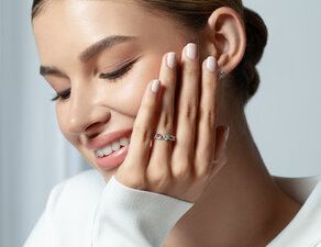 Verlovingsring Evoke in 9K geelgoud met diamant 0,25ct H/SI