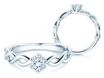 Verlovingsring Evoke in 18K witgoud met diamant 0,40ct G/SI