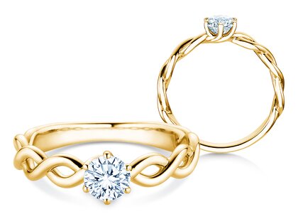 Verlovingsring Evoke in 18K geelgoud met diamant 0,50ct G/SI