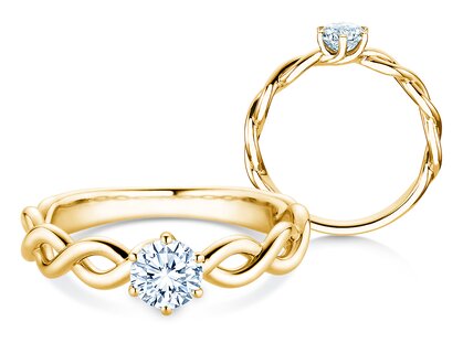 Verlovingsring Evoke in 14K geelgoud met diamant 0,50ct H/SI