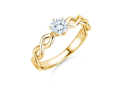 Verlovingsring Evoke in 18K geelgoud met diamant 0,50ct G/SI