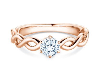 Verlovingsring Evoke in 14K roségoud met diamant 0,50ct H/SI