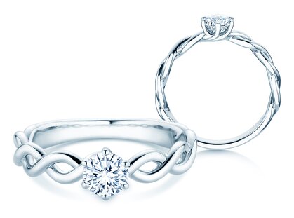 Verlovingsring Evoke in 14K witgoud met diamant 0,50ct H/SI