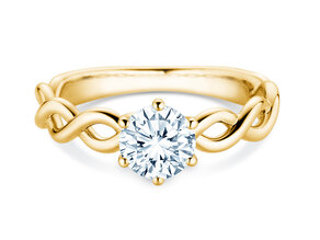 Verlovingsring Evoke in 9K geelgoud met diamant 1,00ct H/SI