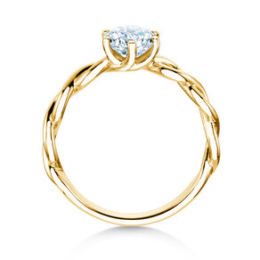 Verlovingsring Evoke in 9K geelgoud met diamant 1,00ct H/SI