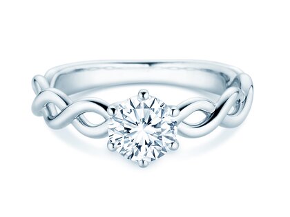 Verlovingsring Evoke in 9K witgoud met diamant 1,00ct H/SI