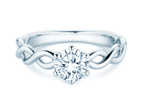 Verlovingsring Evoke in 9K witgoud met diamant 1,00ct H/SI