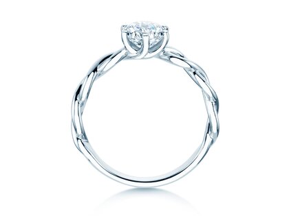 Verlovingsring Evoke in 9K witgoud met diamant 1,00ct H/SI