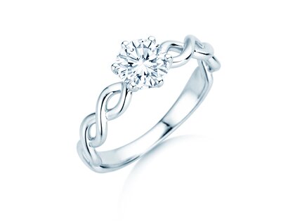 Verlovingsring Evoke in 9K witgoud met diamant 1,00ct H/SI