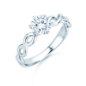 Verlovingsring Evoke in 9K witgoud met diamant 1,00ct H/SI