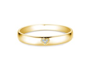 Verlovingsring Heart Petite in 14K geelgoud met diamanten 0,02ct G/SI