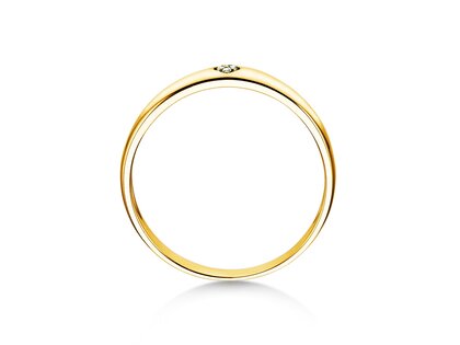 Verlovingsring Heart Petite in 14K geelgoud met diamanten 0,02ct G/SI