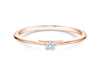 Verlovingsring Heaven 4 in 9K roségoud met diamant 0,05ct G/SI