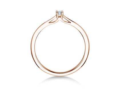 Verlovingsring Heaven 4 in 9K roségoud met diamant 0,05ct G/SI
